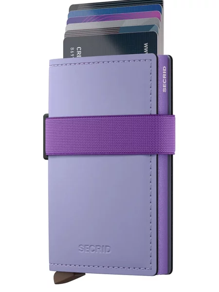 Secrid Portofel RFID piele mată violet