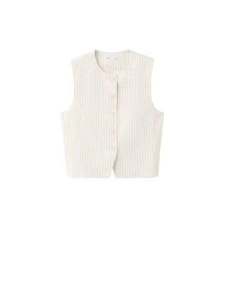 MANGO Vestă de costum MICHY gri / murdar alb
