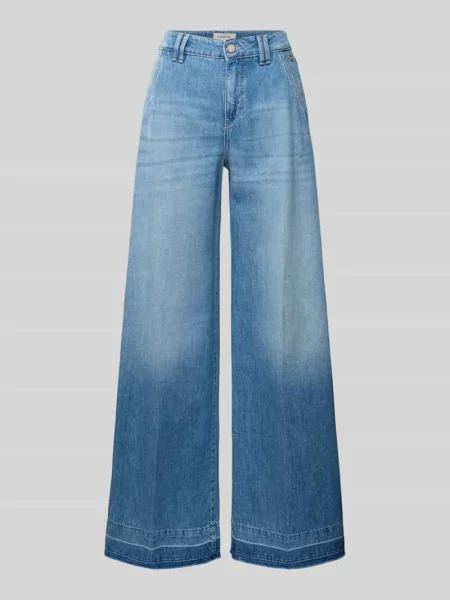 Jeansy o kroju wide fit z dołem bez wykończenia model ‘Mona’ Gang