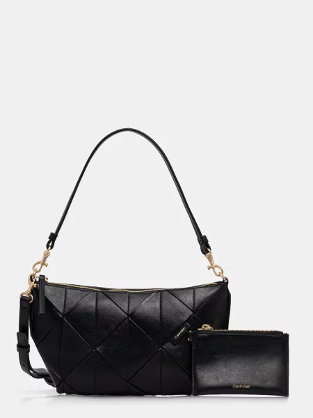 Calvin Klein crossbody kabelka z imitace kůže černá