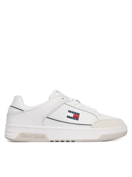 Tommy Jeans Sneakersy Tjm Cupsole Leather biela