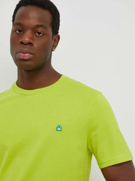 Kratka majica United Colors of Benetton zelena rdeča