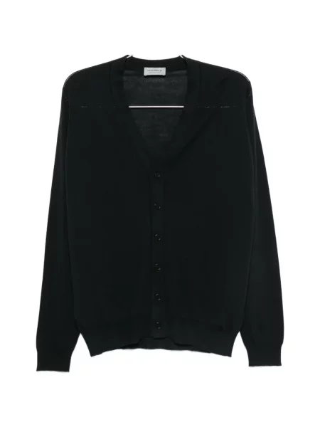 Cardigan John Smedley cu decolteu în V negru