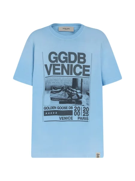 Tricou grafic Golden Goose cu imagine albastru