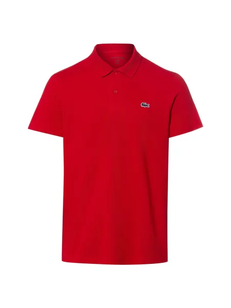 Lacoste koszulka polo Mężczyźni jednolity 4 czerwony