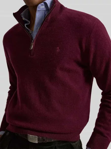 Polo Ralph Lauren Sweter Bordowy czerwona