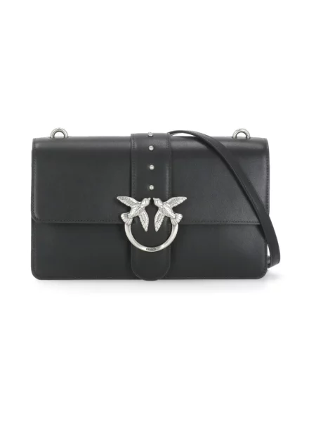 Torebka skórzana Pinko skórzana elegancka czarna