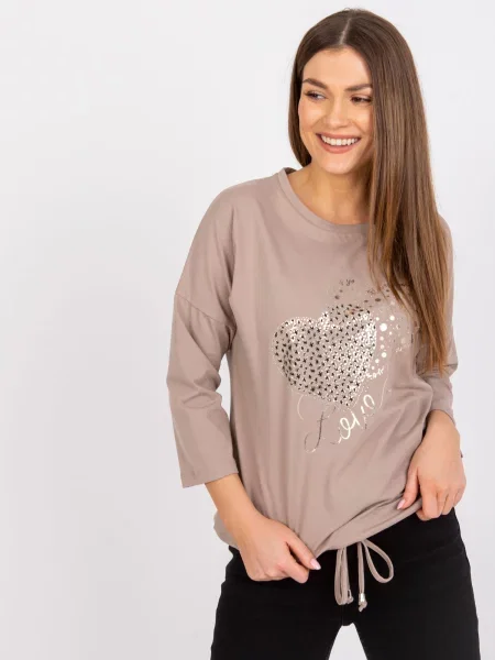 Bluză Fashionhunters bej