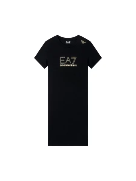 Sukienka Emporio Armani Ea7 z dżerseju garniturowa czarna