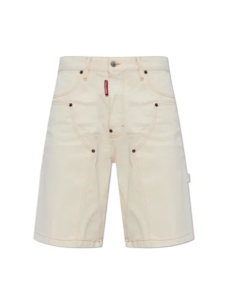 Szorty jeansowe Dsquared2 beżowe