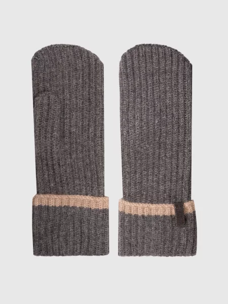 Перчатки Brunello Cucinelli серые