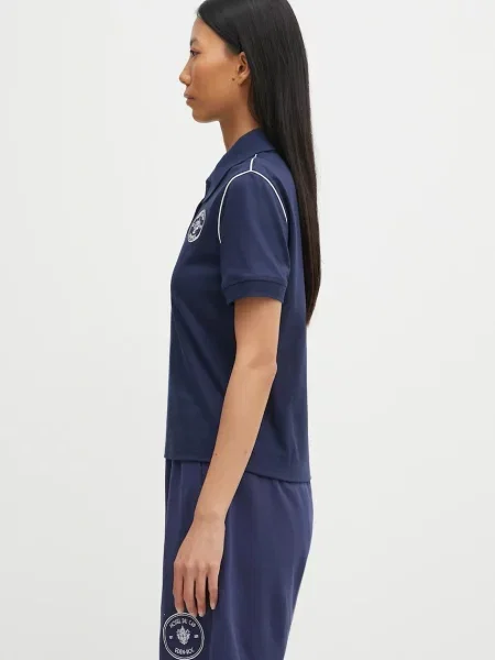 Πόλο Sporty & Rich Eden Crest Embroidered Pique ναυτικό μπλε