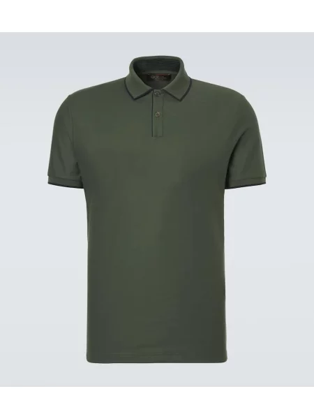 Поло тениска Loro Piana зелено