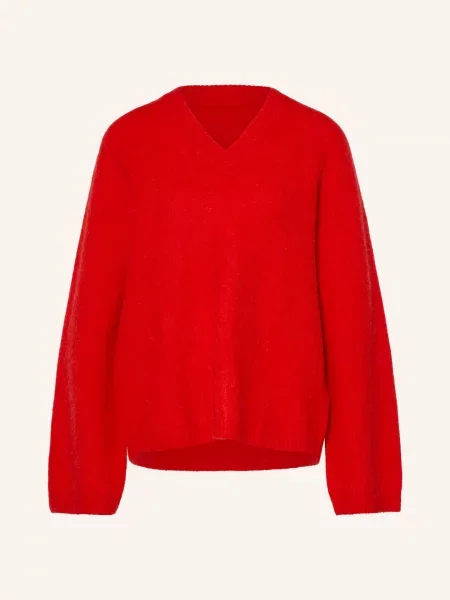 Arket Sweter Z Alpaki rot czerwony