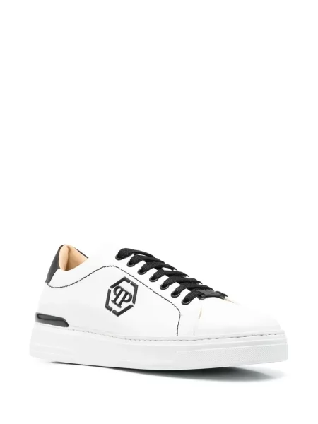 Iš natūralios odos sportbačiai Philipp Plein juoda
