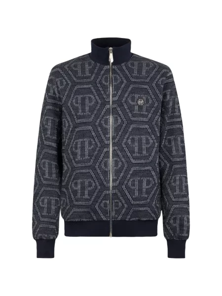 Geacă Philipp Plein din jacard albastru