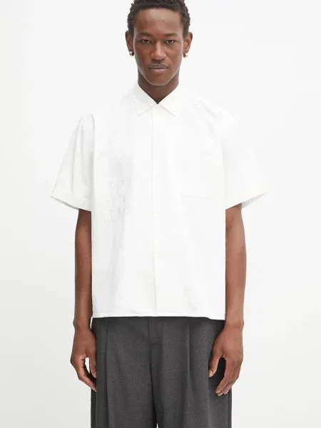 Košile Human Made Woven relaxed s límečkem button-down bílá