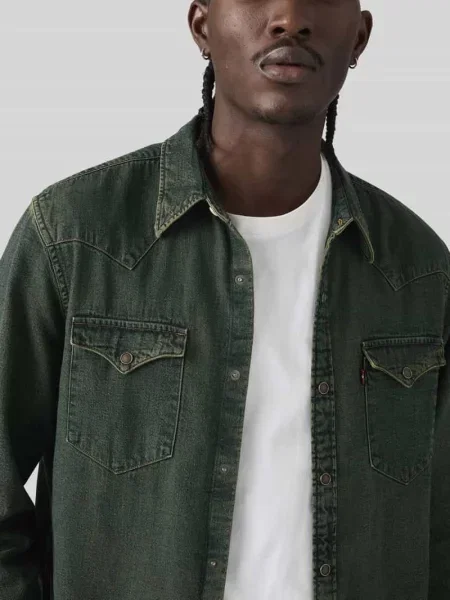 Levi's koszula jeansowa BARSTOW WESTERN STANDARD zielona