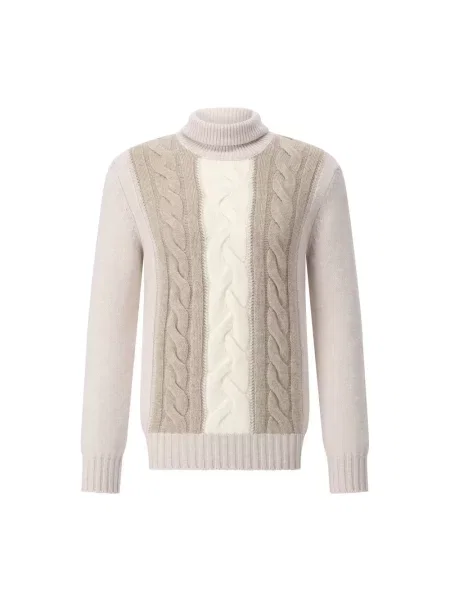 Sweter Gran Sasso klasyczny beżowy