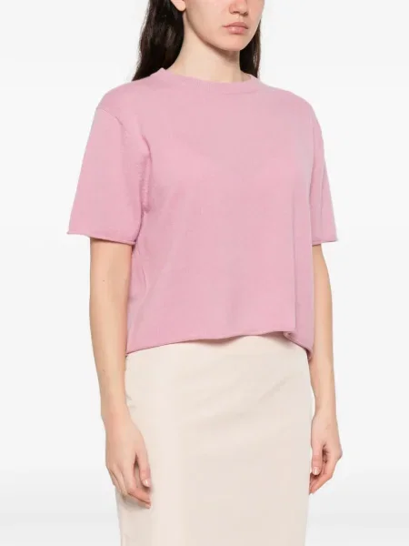 Къс пуловер Lisa Yang розово
