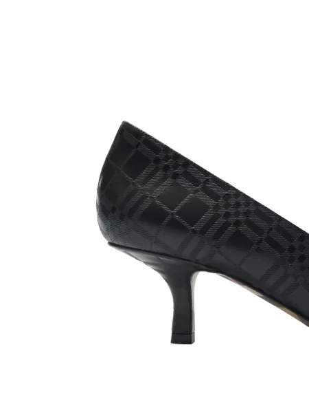 Pantofi cu toc Burberry în carouri negru