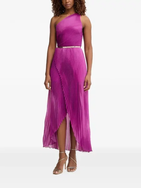 Rochie midi Simona Corsellini cu un umăr gol violet