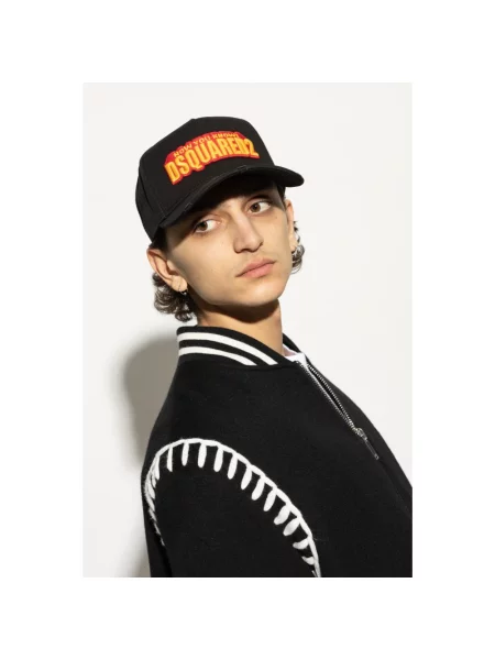 Czapka z daszkiem Dsquared2 czarna