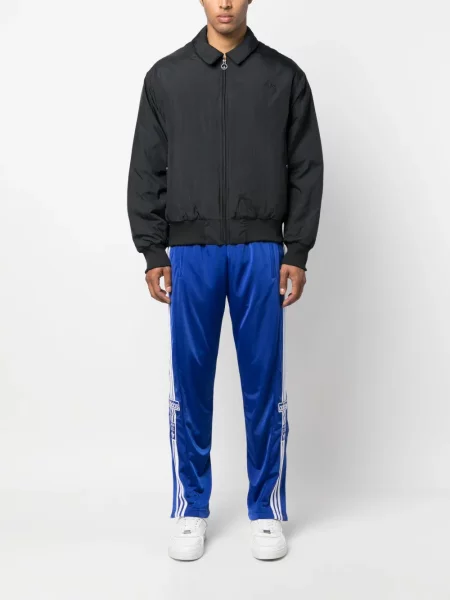 Spodnie Adidas ocieplane w paski czarne