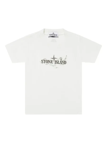 Koszulka dziecięca Stone Island biała