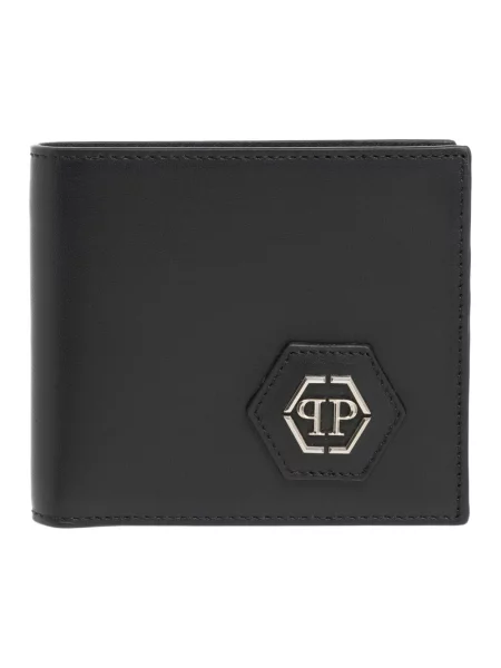 Portfel Philipp Plein skórzany czarny