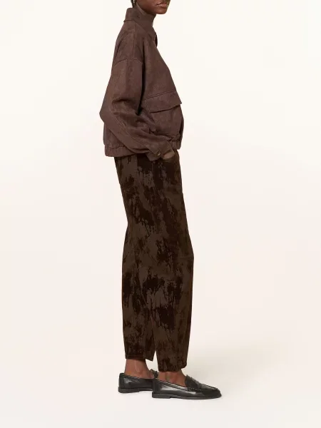 Opus Pants Barrel Džíny Mari Cosmo Se Sametovým Povrchem affogato