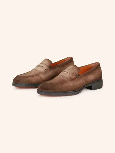 Santoni Mokasíny Typu Penny hnědá