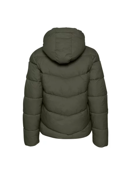 Kaffe Kurtki Kobieta M Pikowana kurtka Forest Night z kapturem zielony