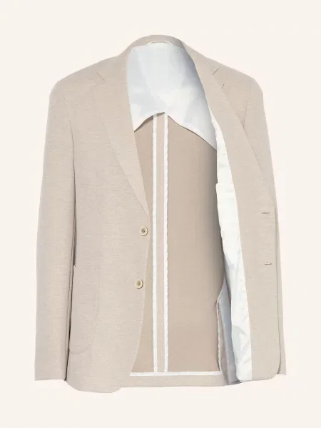 Paul Slim Fit Sako Z Jersey dark beige béžové