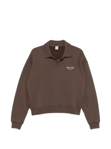 Суитчър Sporty & Rich бродиран кафяво