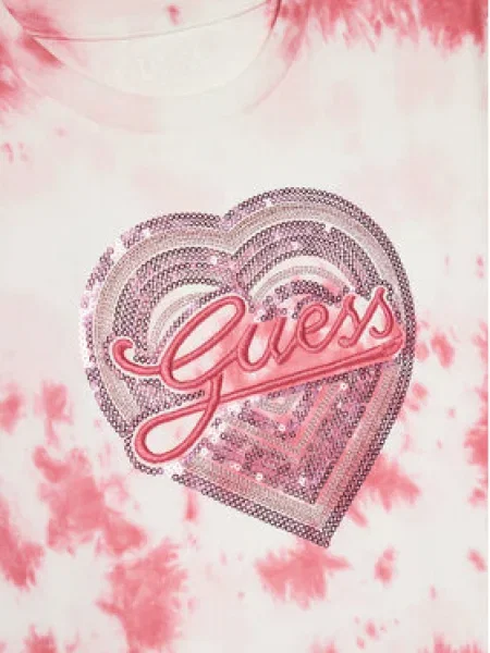Guess Póló Oversize rózsaszín