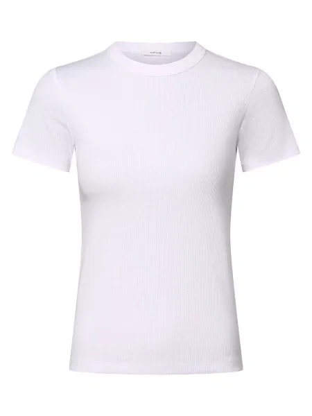 T-shirt o kroju regular fit z mieszanki bawełny Opus biała