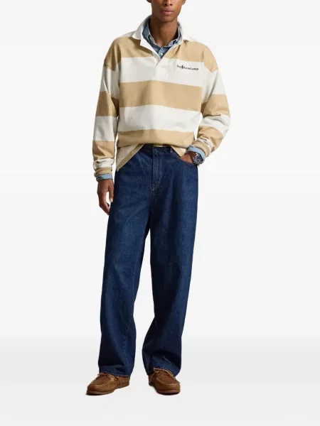 Șosete Polo Ralph Lauren cu model herringbone cu broderie plasă albastru