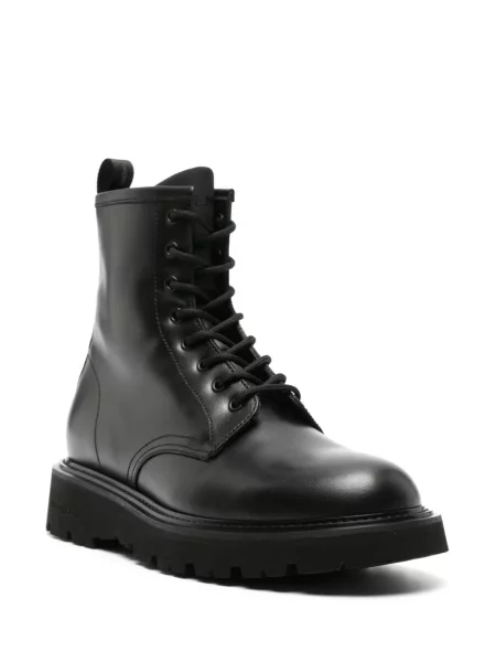 Iš natūralios odos auliniai batai Woolrich juoda