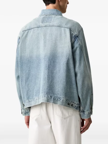 Pantaloni scurți din denim Levi's® din dantelă zdrențuiți cu talie înaltă albastru