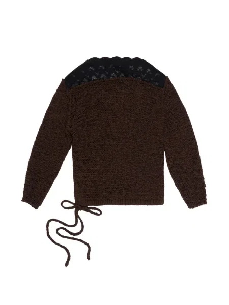 Pulover Bimba Y Lola din dantelă maro