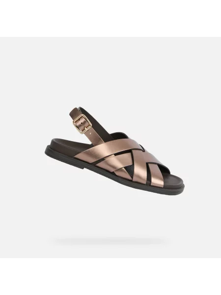 Geox sandale de piele D ADELASH maro