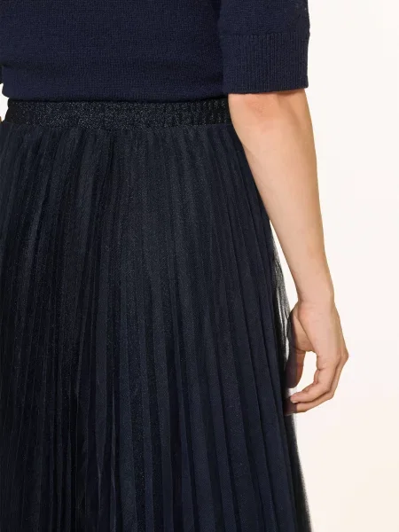 Oui Tylová Sukně S Třpytivou Přízí tmavě modrá