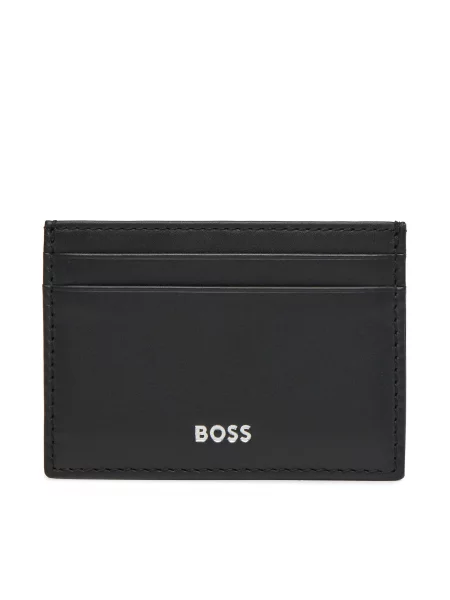 Kožená taška Boss čierna