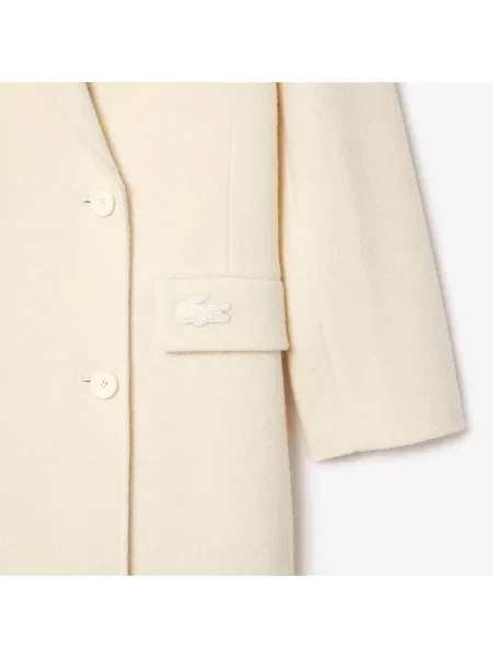 Lacoste Długi Wełniany Płaszcz Premium