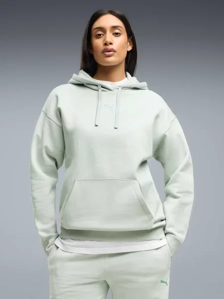Худи Puma с лого зеленое