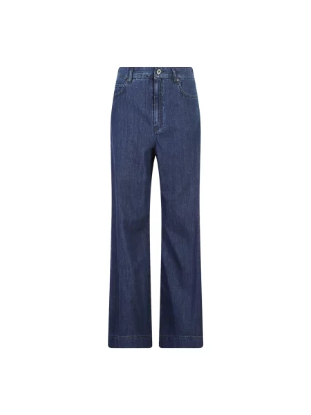 Szerokie jeansy Weekend Max Mara niebieskie