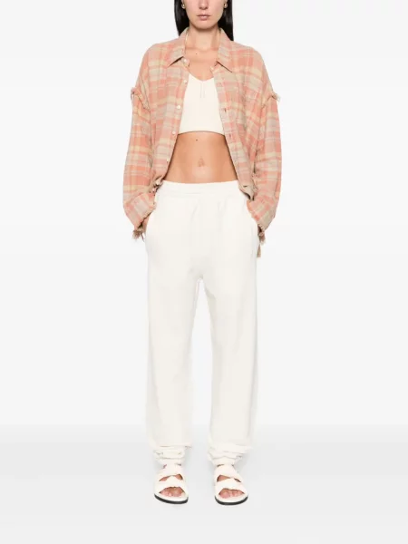 Pantaloni Golden Goose alergare alb