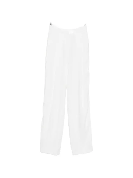 Pantaloni Elisabetta Franchi plisate alb