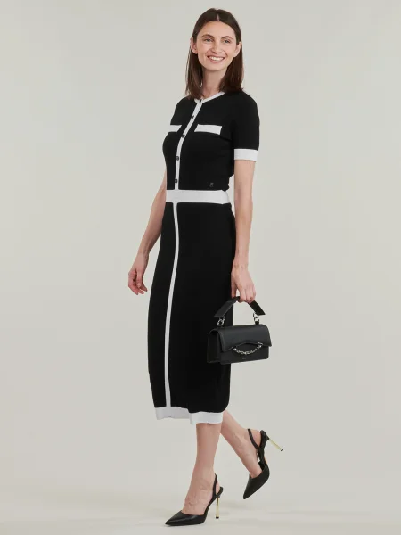 Rochie Karl Lagerfeld tricotate clasică negru